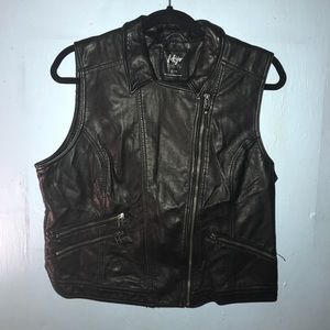 Tokyo Darling Black Faux Leather Vest